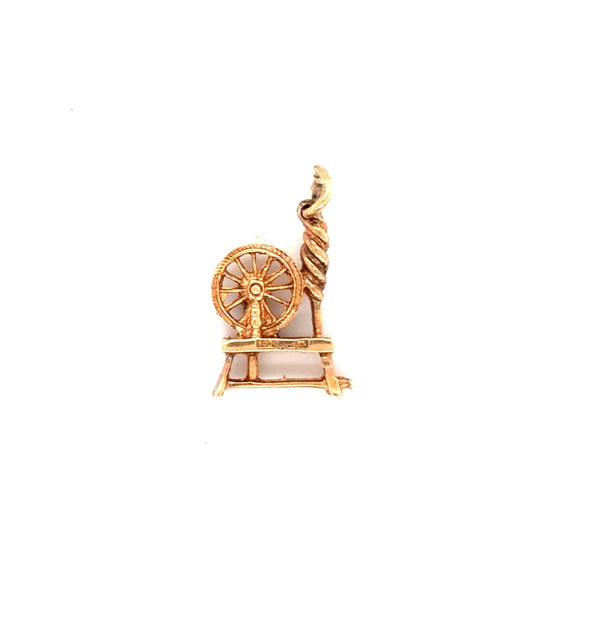 Vintage British 14k Gold Loom Charm for Charm Bracelets or Pendant