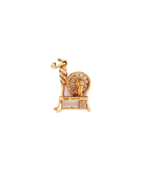 Vintage British 14k Gold Loom Charm for Charm Bracelets or Pendant