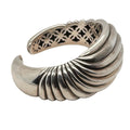David Yurman Sterling Silver Sculptural Hinged Cuff Bracelet