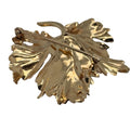 Vintage 14K Gold Maple Leaf Diamond Brooch 7.4 Grams