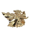 Vintage 14K Gold Maple Leaf Diamond Brooch 7.4 Grams
