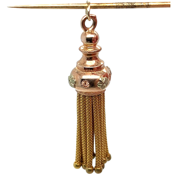 Estate Victorian 14K Gold Tassel Pendant