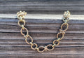 Vintage 9k Gold Alternating Rope Link British Charm Bracelet