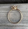 Victorian 10k Gold Toi et Moi Old Mine Cut Diamond Ring 1.00 CTW Two Stone Ring