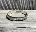 Art Deco 18k White Gold Bristol Seamless Band Ring Vintage Milgrain Size 6