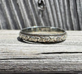 Art Deco 18k White Gold Bristol Seamless Band Ring Vintage Milgrain Size 6