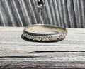 Art Deco 18k White Gold Bristol Seamless Band Ring Vintage Milgrain Size 6