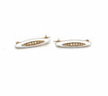 Pair of 14K Yellow Gold, White Enamel & Pearl Lingerie Pins