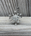 Vintage 14k Gold Jewels of JCY Diamond Sunburst Ring
