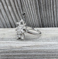 Vintage 14k Gold Jewels of JCY Diamond Sunburst Ring