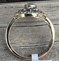 18k Gold Art Deco Reproduction Rose Cut Diamond & French Cut Ruby Ring