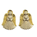 Vintage Gorham Sterling Silver 925 Two Tone Angel Stud Earrings with Diamond