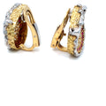 Charles De Temple Brutalist Ruby and Diamond Clip-On Earrings
