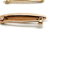 Pair of 14K Yellow Gold, White Enamel & Pearl Lingerie Pins