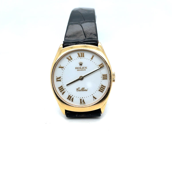 Rolex Yellow Gold Cellini Watch – Ref. 4129 with Original Buckle