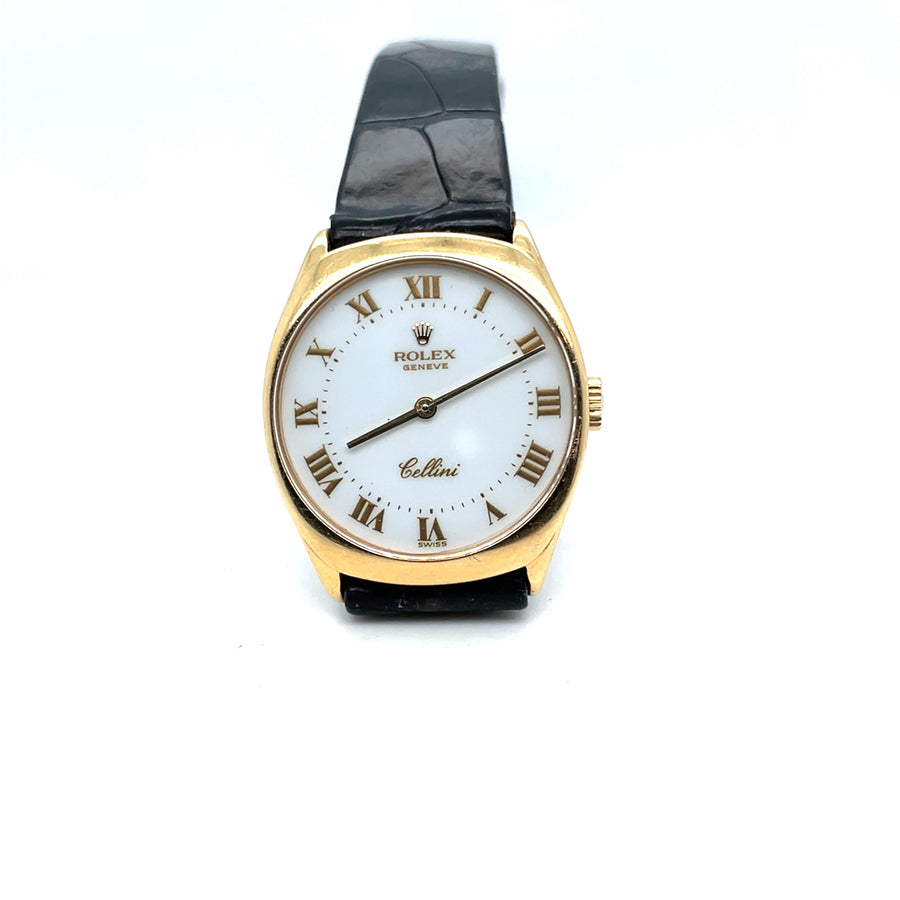 Rolex Yellow Gold Cellini Watch – Ref. 4129 with Original Buckle