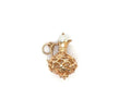 Vintage 14K Filigree Pitcher w/Freshwater Pearl Charm Pendant
